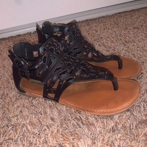 Not Rated Black Sandals